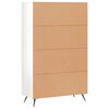 vidaXL Skříň highboard lesklá bílá 69,5 x 31 x 115 cm kompozitní dřevo
