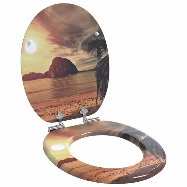 vidaXL Toaletn&iacute; sed&aacute;tko s tlumen&yacute;m zav&iacute;r&aacute;n&iacute;m Oranžov&aacute; 44 x 38 cm