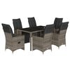 vidaXL 7d&iacute;ln&yacute; zahradn&iacute; bistro set s podu&scaron;kami &scaron;ed&yacute; polyratan