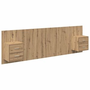 vidaXL Hlavov&aacute; č&aacute;st s kabinetem 3 pcs Artisanov&yacute; dub kompozitn&iacute; dřevo