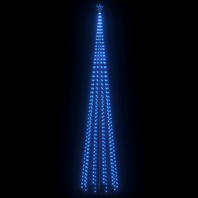 vidaXL Vánoční stromek kužel 752 modrých LED diod 160 x 500 cm