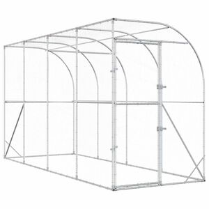vidaXL Kurn&iacute;k proti zdi Stř&iacute;brn&aacute; 600 x 150 x 215 cm Pozinkovan&aacute; ocel