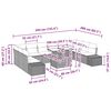 vidaXL Sada zahradních pohovek s úložištěm 11 pcs Béžová Poly ratan