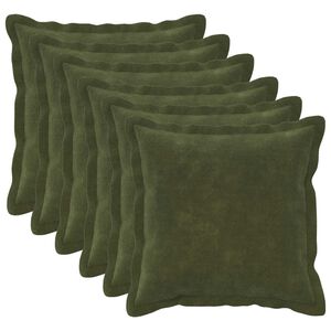 vidaXL Povlak na pol&scaron;t&aacute;ř 6 ks HOUTEN Zelen&aacute; 30 x 30 cm