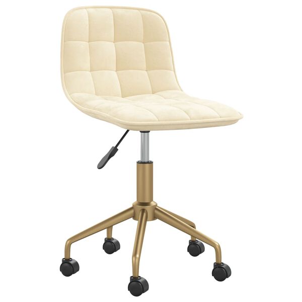 vidaXL Otočn&eacute; j&iacute;deln&iacute; židle 4 ks kr&eacute;mov&eacute; samet