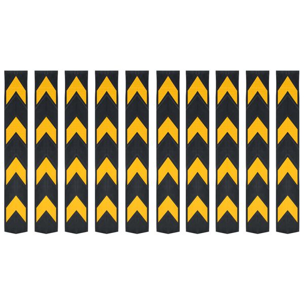 vidaXL Reflexn&iacute; ochrann&eacute; profily na rohy 10 ks gumov&eacute; 80 cm