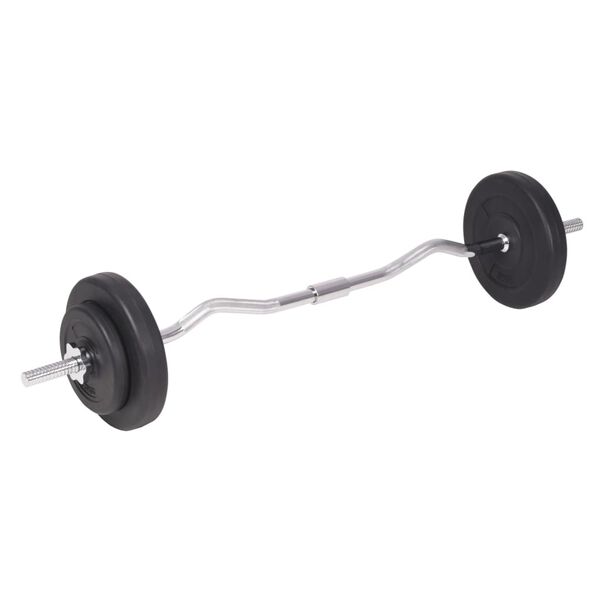 vidaXL Sada činek barbell a dumbbell 90 kg