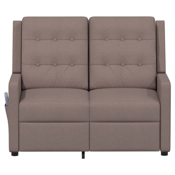 vidaXL 2m&iacute;stn&eacute; mas&aacute;žn&iacute; polohovac&iacute; křeslo taupe textil