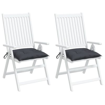 vidaXL Podušky na židli 2 ks antracitové 50 x 50 x 7 cm látka oxford