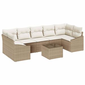 vidaXL Set pohovek B&eacute;žov&aacute; a kr&eacute;mov&aacute; 55 x 55 x 37 cm polyratan