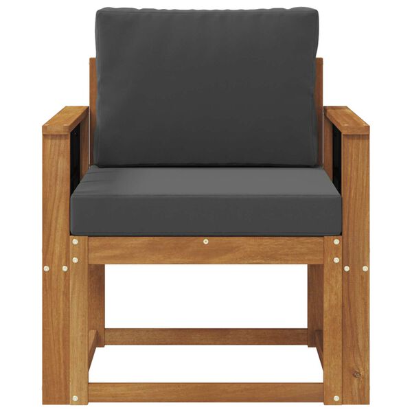 vidaXL Venkovn&iacute; pohovka Masivn&iacute; ak&aacute;ciov&eacute; dřevo a polyester Př&iacute;rodn&iacute;