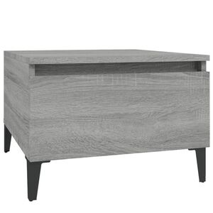 vidaXL Odkl&aacute;dac&iacute; stolek &scaron;ed&yacute; sonoma 50 x 46 x 35 cm kompozitn&iacute; dřevo