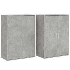 vidaXL Př&iacute;born&iacute;ky 2 ks betonově &scaron;ed&eacute; 60 x 31 x 84 cm kompozitn&iacute; dřevo