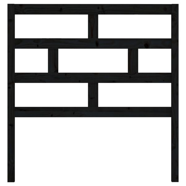 vidaXL Čelo postele černé 106 x 4 x 100 cm masivní borovice