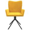 vidaXL Otočn&eacute; j&iacute;deln&iacute; židle 2 ks žlut&eacute; samet