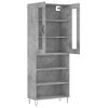 vidaXL Skř&iacute;ň highboard betonově &scaron;ed&aacute; 69,5x34x180 cm kompozitn&iacute; dřevo