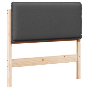 vidaXL Čalouněn&eacute; čelo postele s čelo Př&iacute;rodn&iacute; a tmavě &scaron;ed&aacute; 75 cm