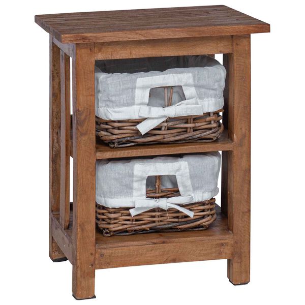 vidaXL Bočn&iacute; stůl Hněd&aacute; Masivn&iacute; mahagonov&eacute; dřevo