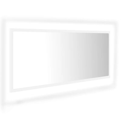 vidaXL LED koupelnové zrcadlo bílé 100 x 8,5 x 37 cm akrylové