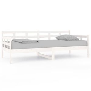vidaXL V&aacute;lenda b&iacute;l&aacute; masivn&iacute; borov&eacute; dřevo 90 x 200 cm