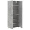 vidaXL Skř&iacute;ň highboard betonově &scaron;ed&aacute; 69,5x34x180 cm kompozitn&iacute; dřevo