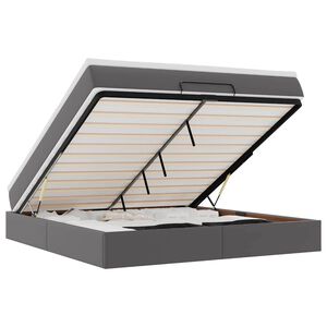 vidaXL Osmansk&yacute; r&aacute;m postele s matrac&iacute; &scaron;ed&aacute; 180x200cm uměl&aacute; kůže