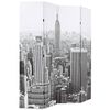 vidaXL Skl&aacute;dac&iacute; parav&aacute;n 160 x 170 cm Denn&iacute; New York černob&iacute;l&yacute;