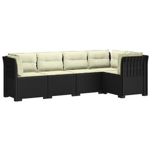 vidaXL 5-m&iacute;stn&eacute; Zahradn&iacute; Sofa s Pol&scaron;t&aacute;ři ve Vzhledu Ratan PP