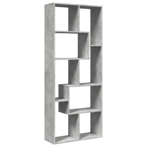 vidaXL Knihovna/děl&iacute;c&iacute; stěna betonově &scaron;ed&aacute; 67x25x161,5 cm kompozit