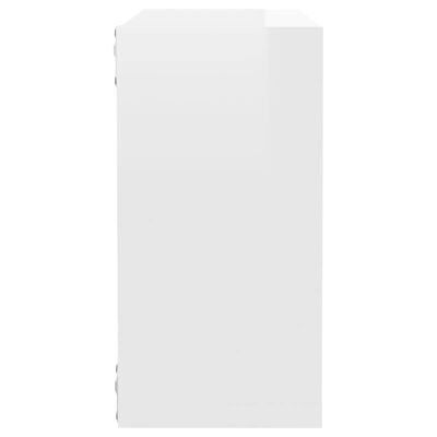 vidaXL Nástěnné police kostky 6 ks bílé s vysokým leskem 30x15x30 cm