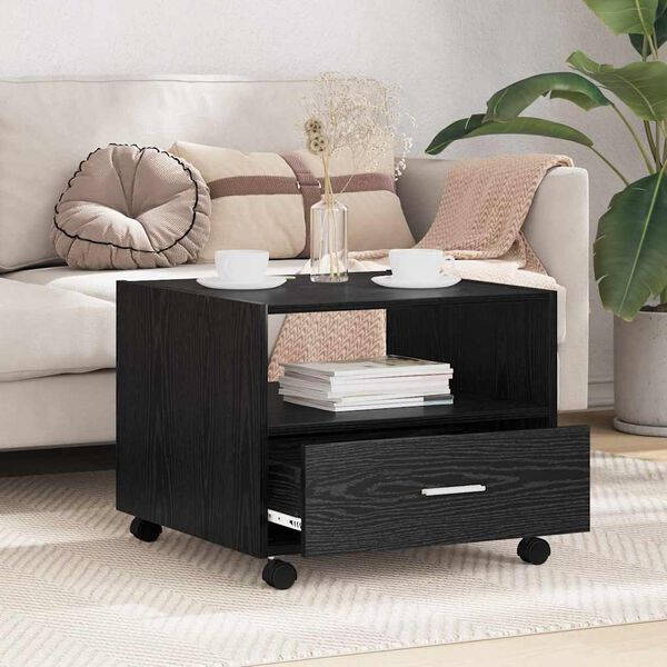 vidaXL Konferenčn&iacute; stolek Čern&yacute; dub 55 x 55 x 45 cm kompozitn&iacute; dřevo