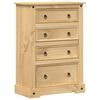 vidaXL Komoda Corona 80 x 43 x 114 cm masivn&iacute; borov&eacute; dřevo