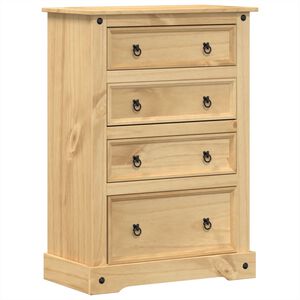 vidaXL Komoda Corona 80 x 43 x 114 cm masivn&iacute; borov&eacute; dřevo
