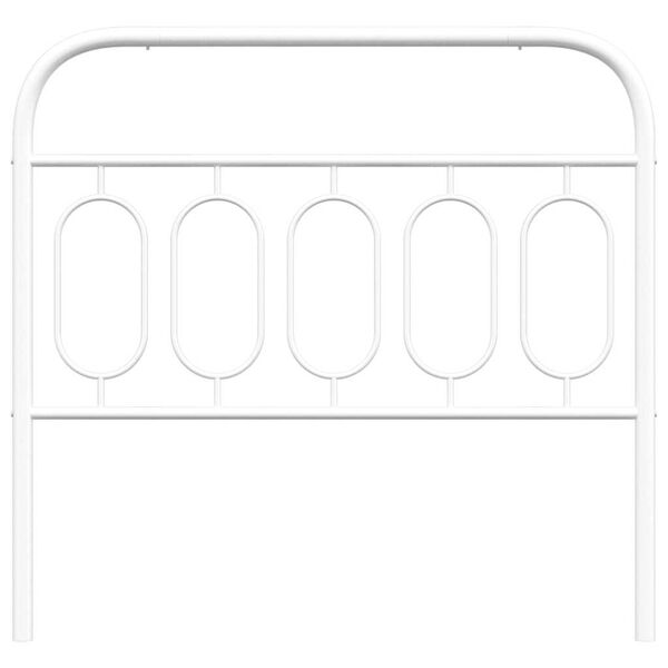 vidaXL Kovov&eacute; n&aacute;hradn&iacute; čelo postele b&iacute;l&eacute; 100 cm