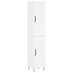 vidaXL Skř&iacute;ň highboard b&iacute;l&aacute; 34,5 x 34 x 180 cm kompozitn&iacute; dřevo