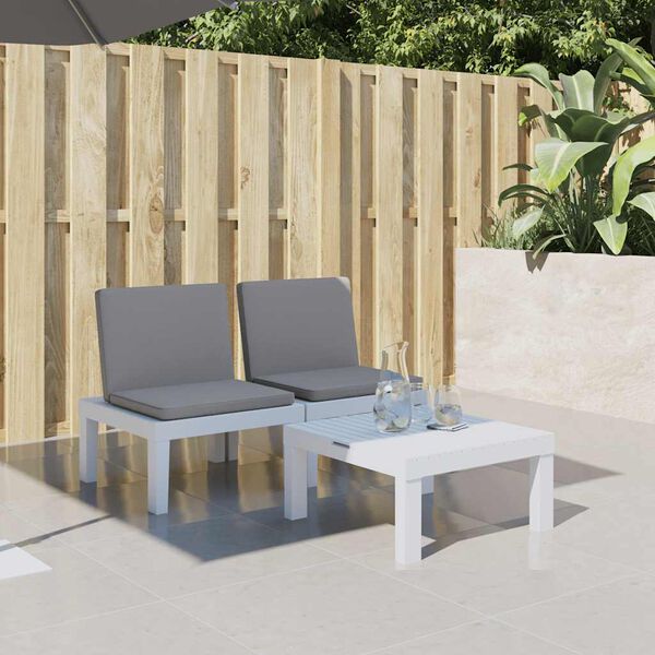 vidaXL Leh&aacute;tko s podu&scaron;kami b&iacute;l&eacute; PP