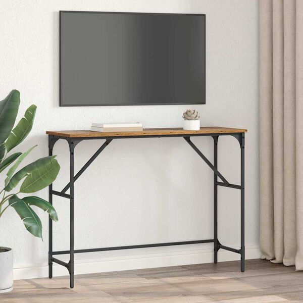 vidaXL Konzolov&yacute; stolek Star&eacute; dřevo 100 x 32 x 75 cm kompozitn&iacute; dřevo