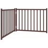 vidaXL Z&aacute;brana pro psy skl&aacute;dac&iacute; 2 panely hněd&yacute; dub 160 cm masiv jedle