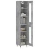 vidaXL Skř&iacute;ň highboard betonově &scaron;ed&aacute; 34,5x34x180 cm kompozitn&iacute; dřevo