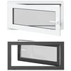 vidaXL Okeno do suter&eacute;nu RISOR 100 x 50 cm PVC a sklo Antracitov&aacute;
