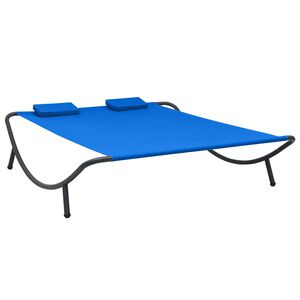 vidaXL Zahradn&iacute; leh&aacute;tko textil modr&eacute;