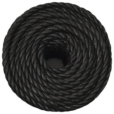 vidaXL Pracovní lano černé 12 mm 500 m polypropylen