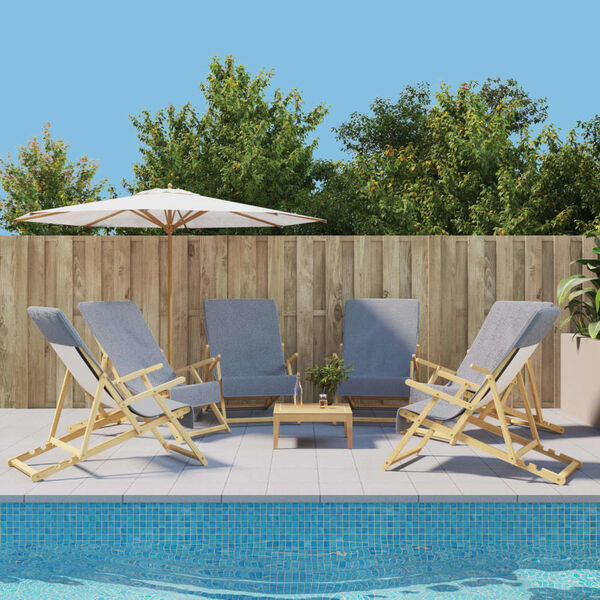 vidaXL Plážové osušky 6 ks šedé 60 x 135 cm textil 400 GSM