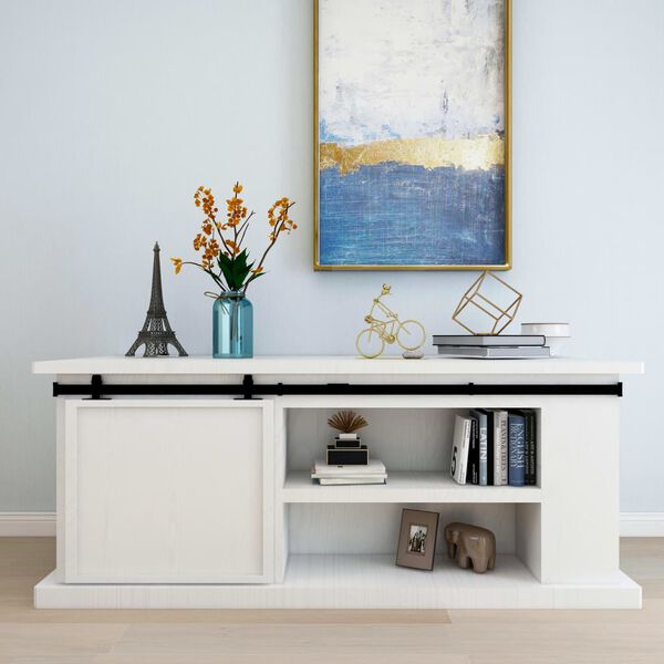 vidaXL Kov&aacute;n&iacute; pro posuvn&eacute; dveře skř&iacute;ně uhl&iacute;kov&aacute; ocel 200 cm