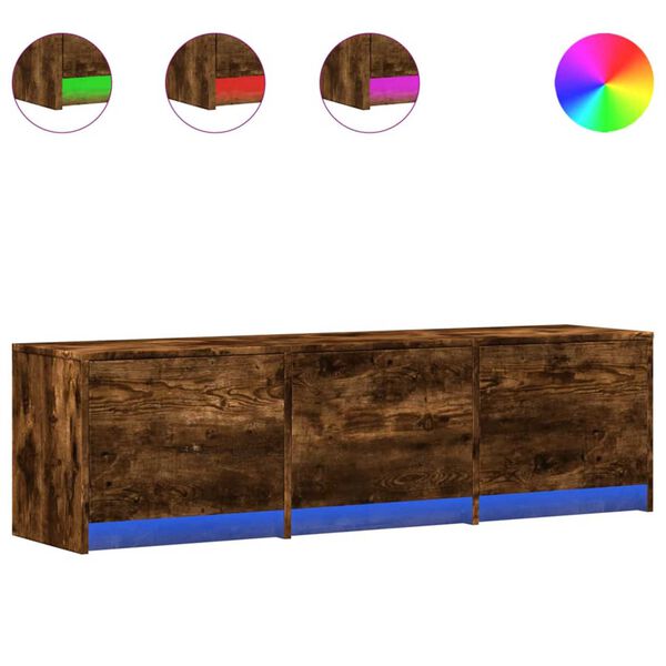 vidaXL Televizn&iacute; skř&iacute;ň Kouřov&yacute; dub 140 x 34 x 40 cm kompozitn&iacute; dřevo