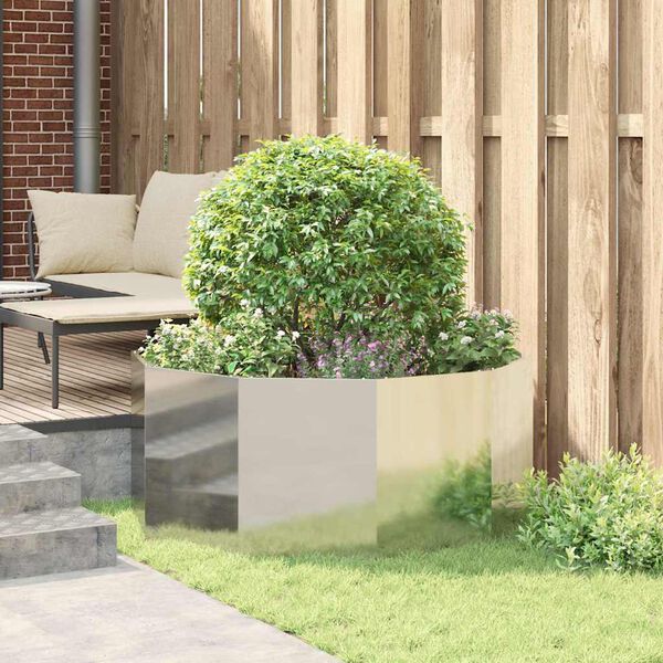 vidaXL Truhl&iacute;k Stř&iacute;brn&aacute; 120 x 120 x 50 cm Pozinkovan&aacute; ocel