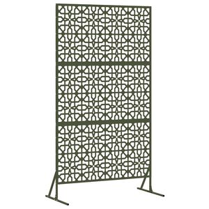 vidaXL Obrazovka pro soukrom&iacute; 100 x 50 x 180 cm Ocel Olivově zelen&aacute;