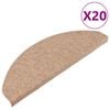 vidaXL Samolepic&iacute; n&aacute;&scaron;lapy na schody 20 ks b&eacute;žov&eacute; 65x22,5x3,5 cm