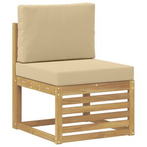 vidaXL Venkovn&iacute; středn&iacute; pohovka Masivn&iacute; ak&aacute;tov&eacute; dřevo B&iacute;l&aacute;