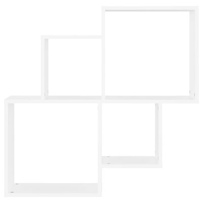 vidaXL Nástěnná čtvercová police bílá 80 x 15 x 78,5 cm dřevotříska